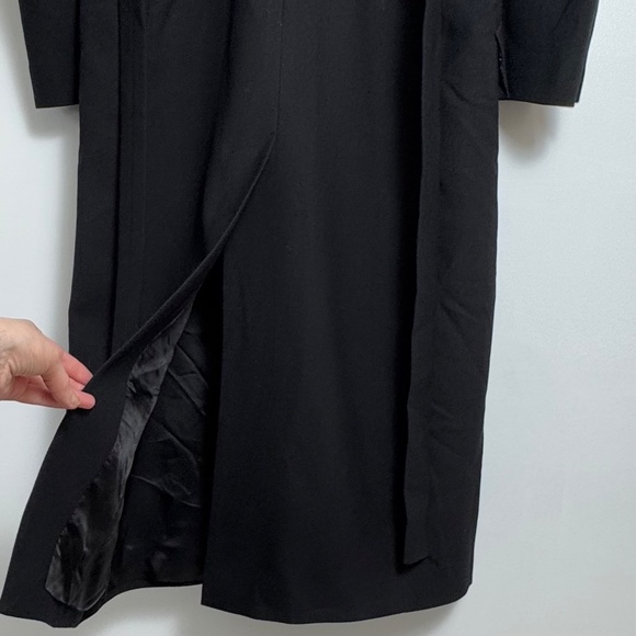 NWT Paul Smith Lightweight Wool Doublebreasted Maxi Coat Black Women's Size 8 - Picture 12 of 15
